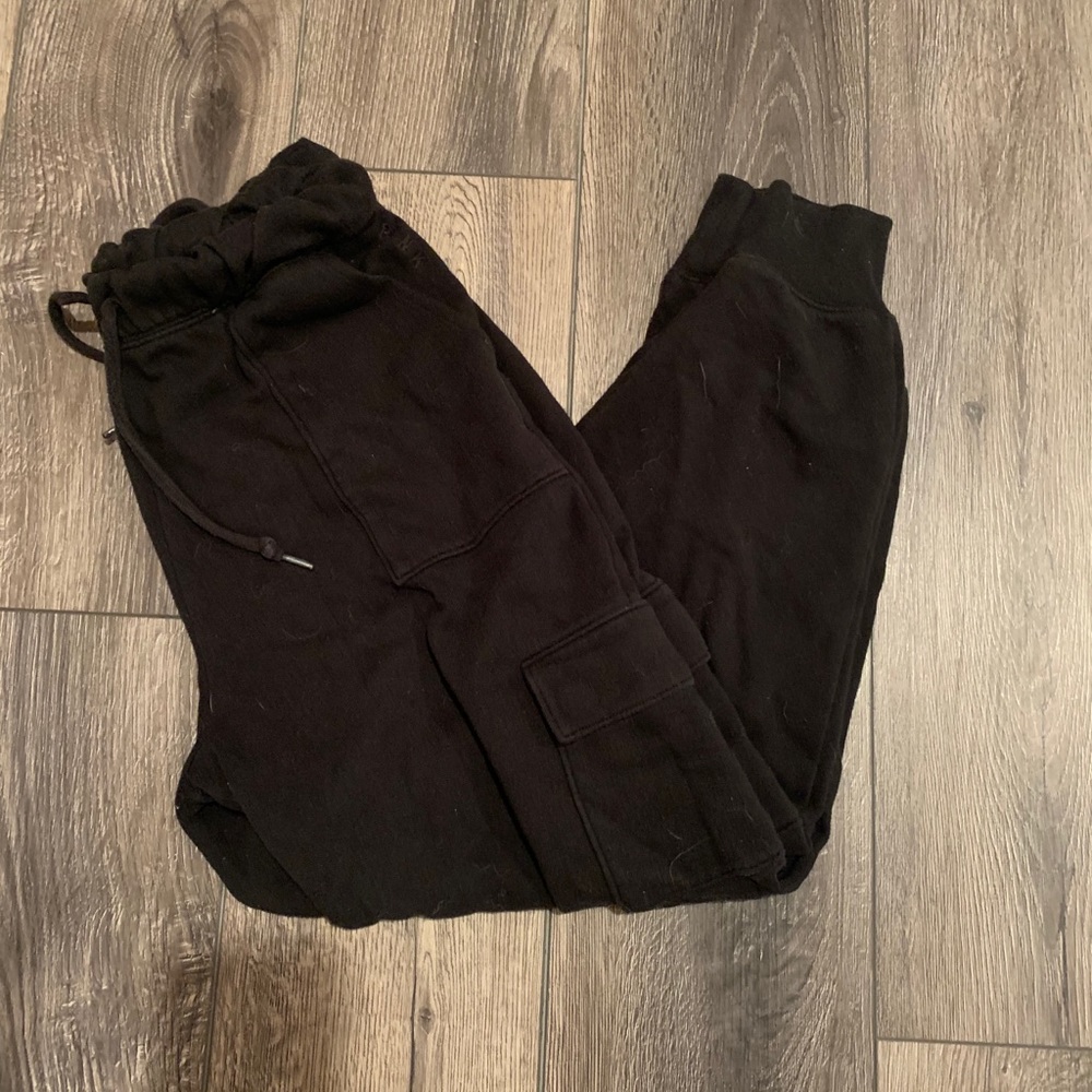 Black PINK cargo joggers